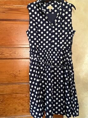 Lindy Bop Navy/White Quirky Polkadot Retro 1950’s Housewife Style Dress Size 2XL